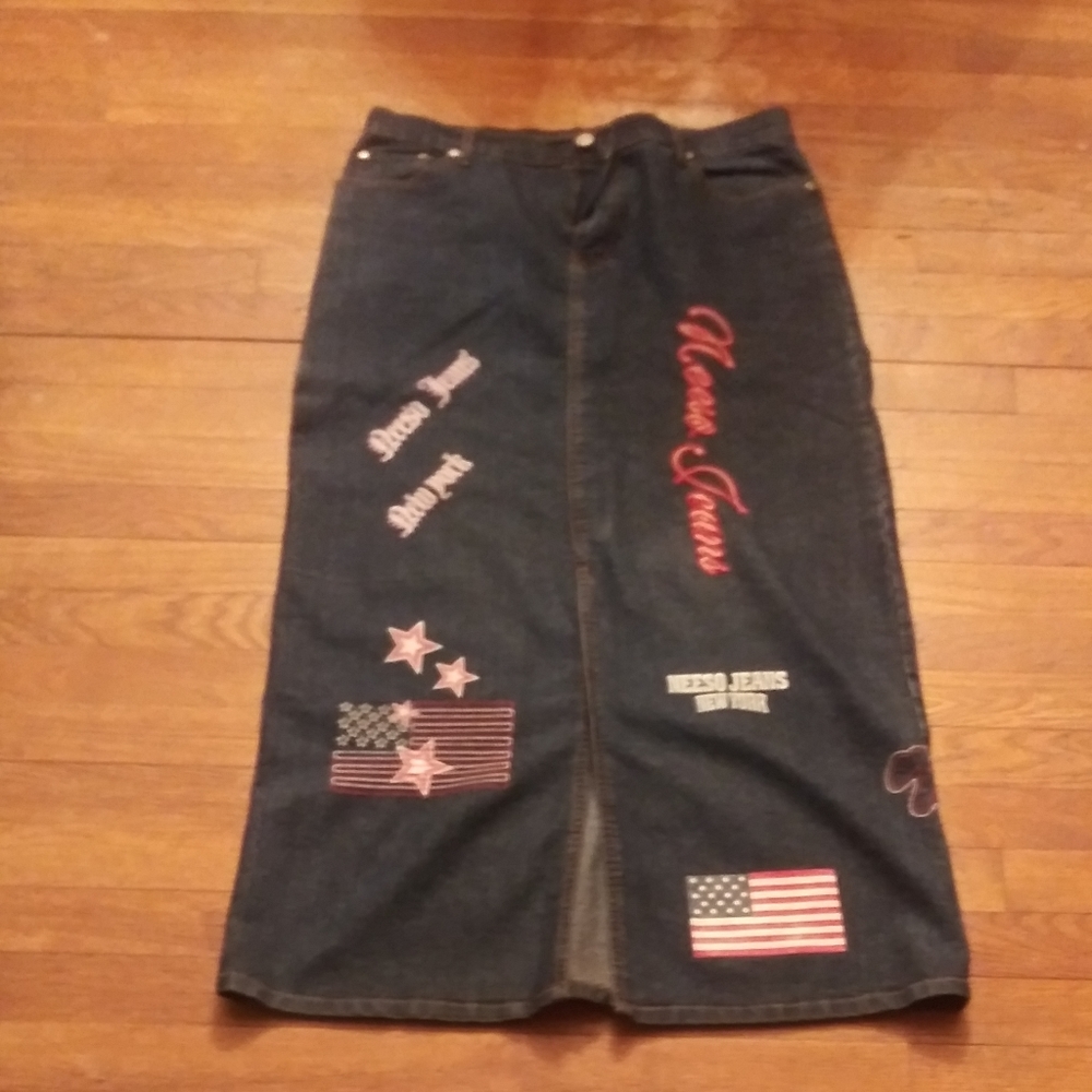 "Throwback Jean Skirt"